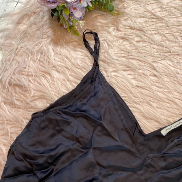 MES Demoiselles Black V Neck Leop Slip Tank Top sz 38 - Picture 2 of 9